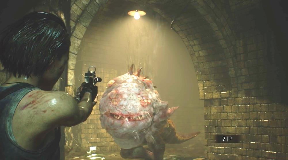 The Hunter Gamma is tough to kill if you shoot its skin, but the inside of its mouth is highly vulnerable. Grenade launcher flame rounds are even more effective, though.